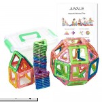 Juvale Magnet Building Tiles 64-Piece Magnetic 3D Building Blocks Set with Storage Box Construction Playboard Stacking Toy Educational Kit for Kids Assorted Colors  B06XPDJ2XW
